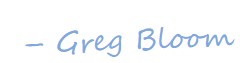 Greg Bloom Signature